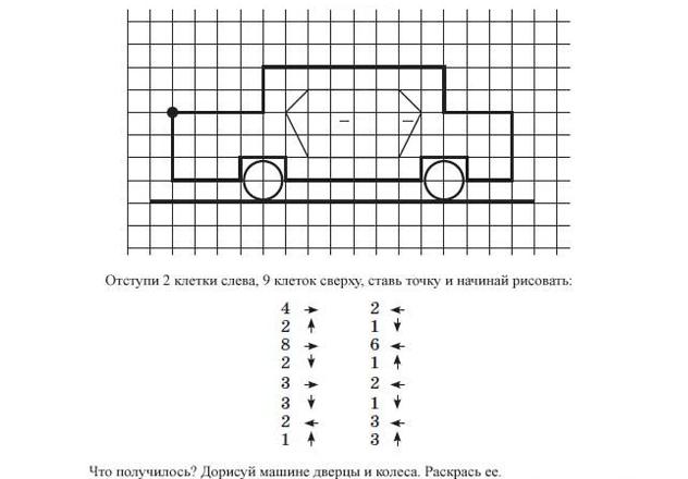 графический диктант машинка