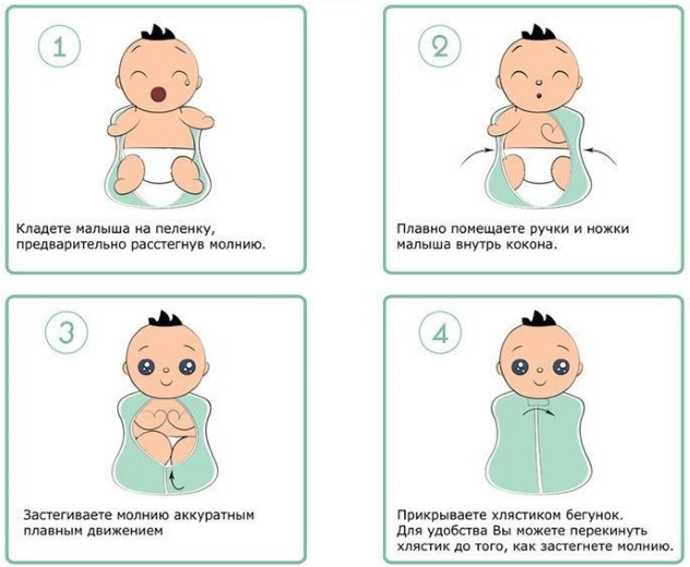 как пользоваться пеленкой-коконом